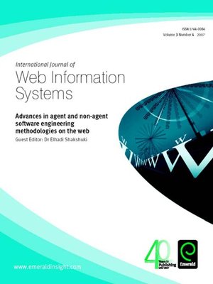 cover image of International Journal of Web Information Systems, Volume 3, Issue 4
